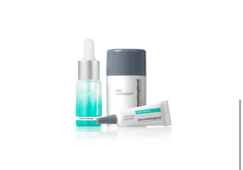 Dermalogica Active Clearing Clear + Brighten Kit Bundle of 3
