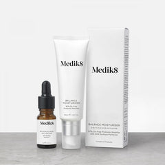 Medik8 Balance Moisturiser 10ml + Glycolic Acid Activator 50ml Medik8 Balance Moisturiser 10ml + Glycolic Acid Activator 50ml