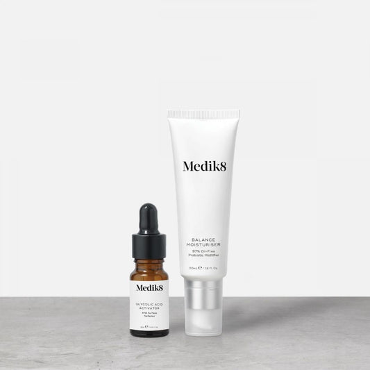 Medik8 Balance Moisturiser 10ml + Glycolic Acid Activator 50ml