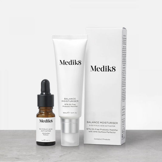 Medik8 Balance Moisturiser 10ml + Glycolic Acid Activator 50ml